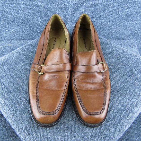 Bostonian Men Loafer Shoes Brown Leather Slip On Size 10 Medium - Picture 3 of 10